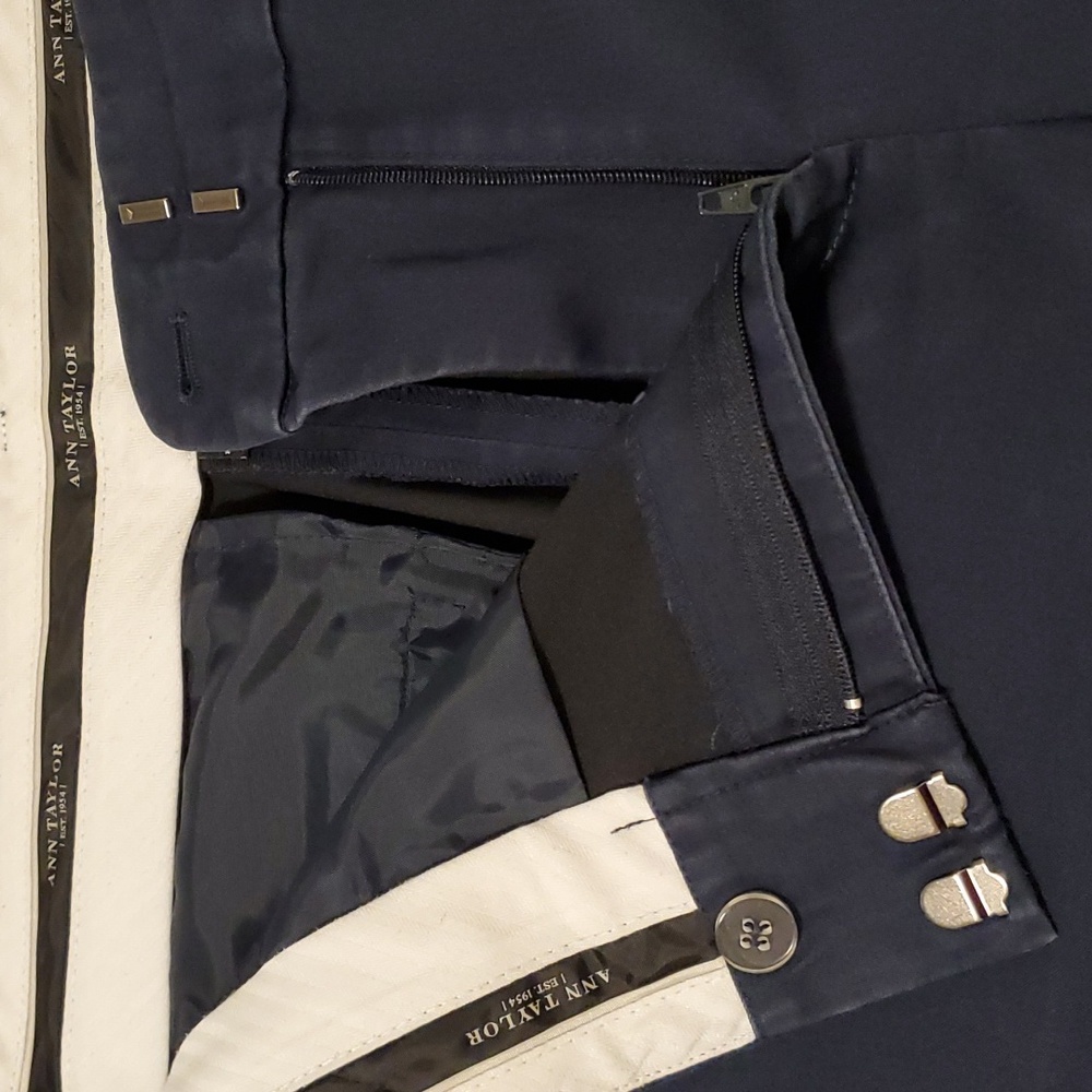 ANN TAYLOR Navy Straight Pants - Picture 5 of 8